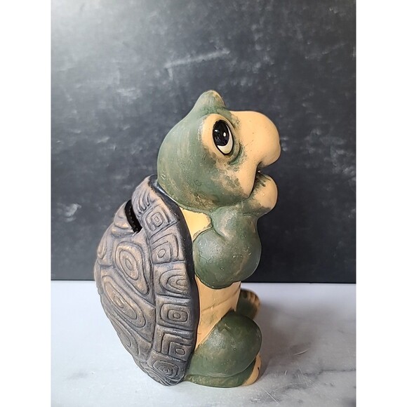 Vintage Ceramic Turtle Piggy Bank - Picture 2 of 10